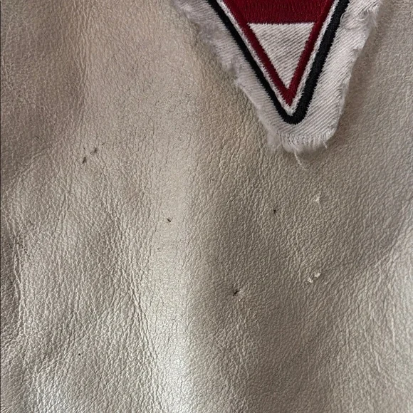 Wilsons Leather Red and White Rebel Jacket Vintage - Picture 9 of 9